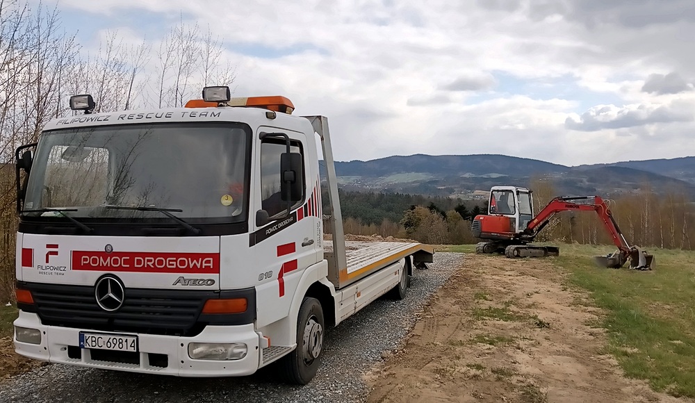 transport maszyn budowlanych